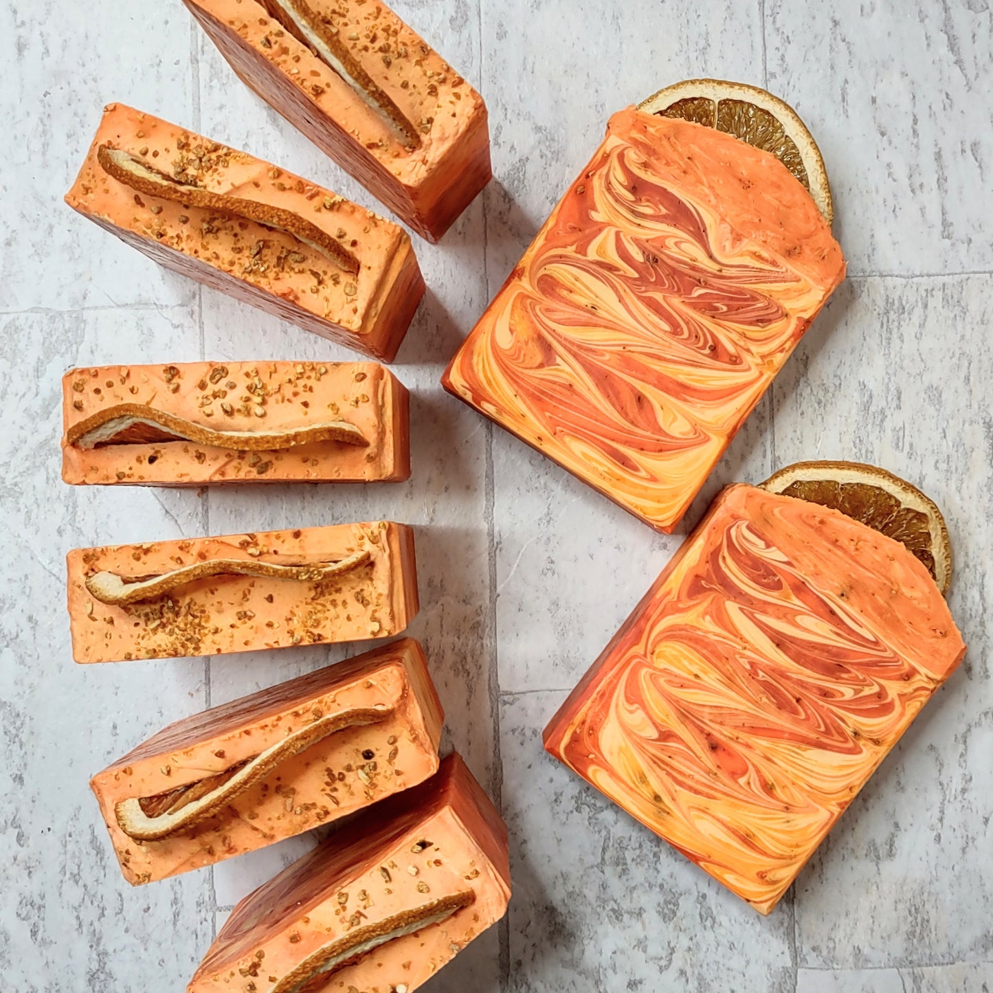 A Thousand Oranges Exfoliating Artisan Soap (Satsuma, Blood Orange, and Tangerine Fragrance)