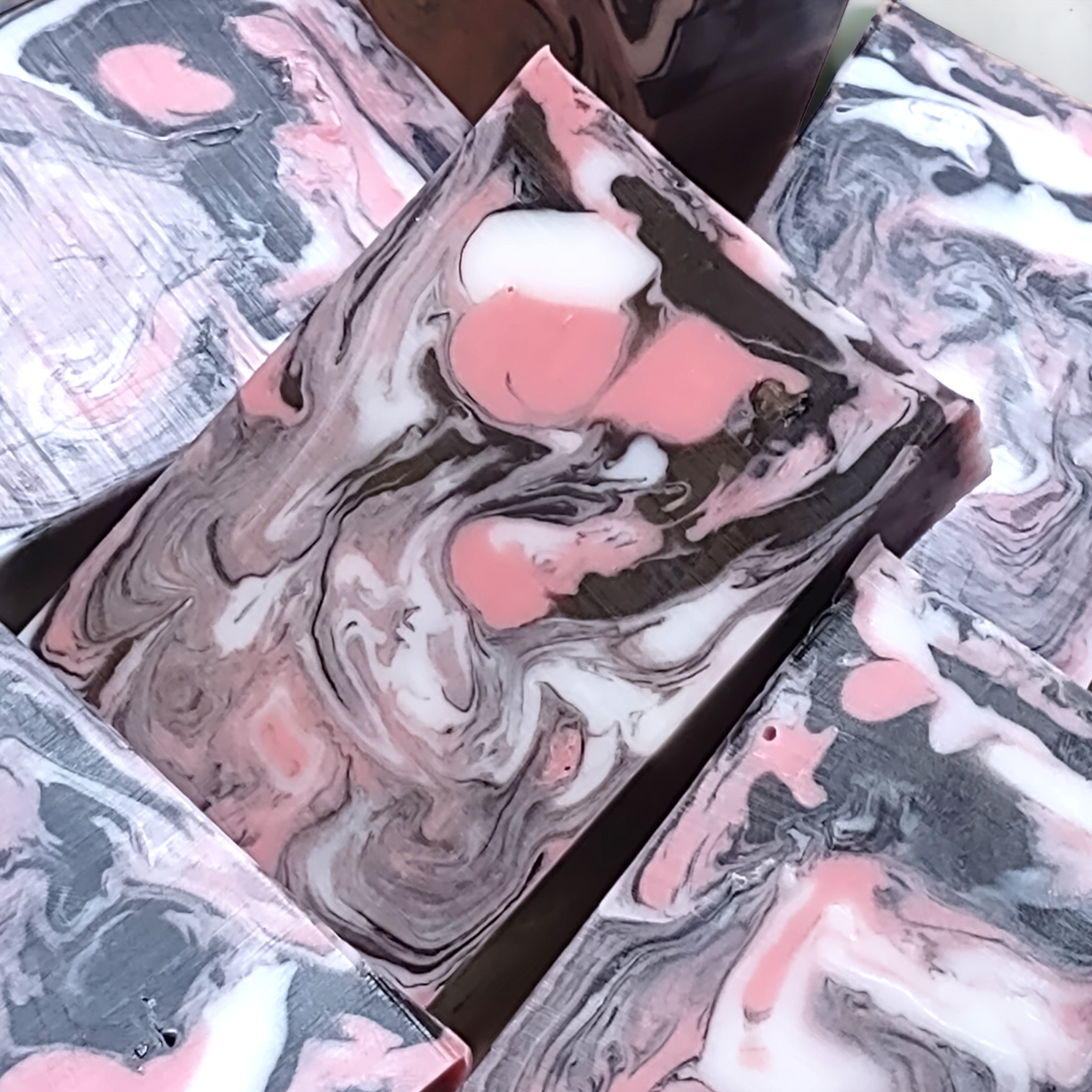 Mina Harker Rose Clay and Charcoal Glycerin Soap (Black Raspberry Vanilla Fragrance)