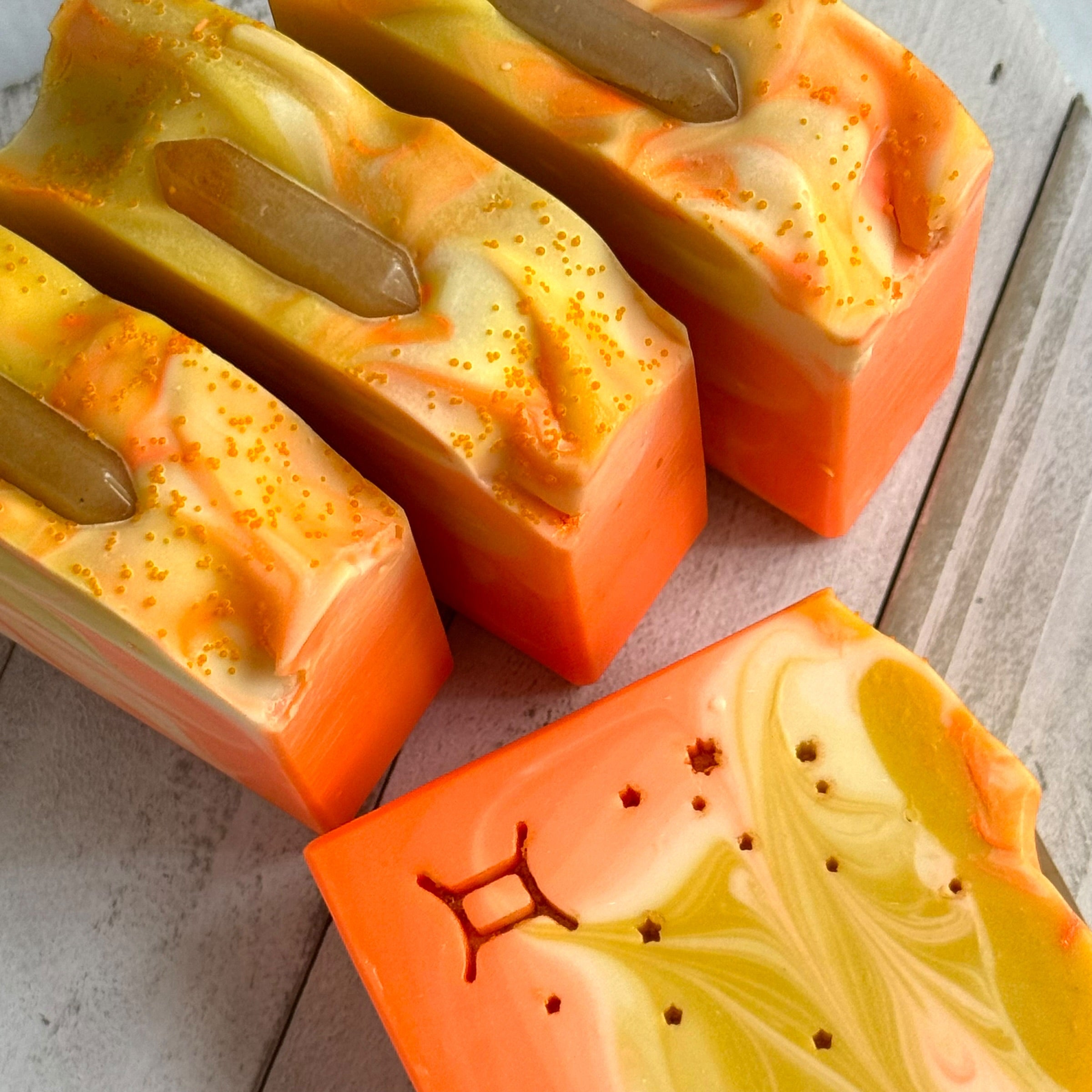 Gemini Ascendant Artisan Soap (Sweet Orange Chili Pepper Fragrance)