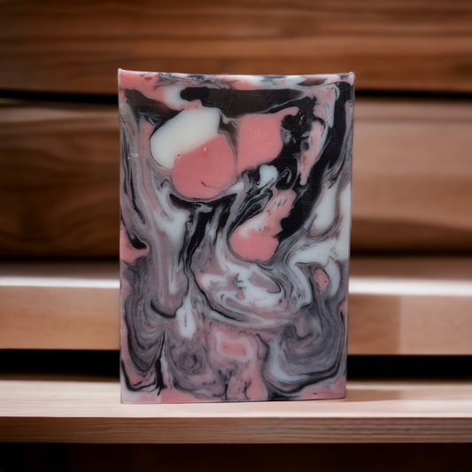 Mina Harker Rose Clay and Charcoal Glycerin Soap (Black Raspberry Vanilla Fragrance)