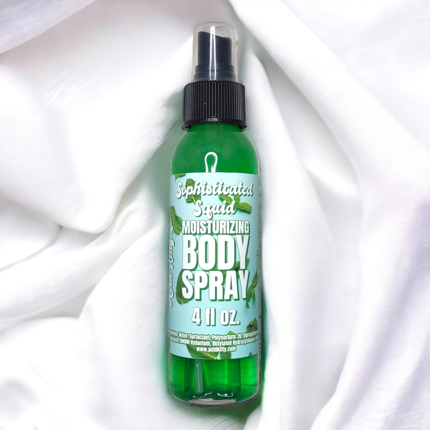 Sophisticated Squid Moisturizing Body Spray (Cucumber Basil Mint Martini Fragrance)