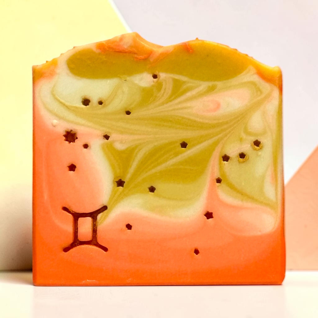 Gemini Ascendant Artisan Soap (Sweet Orange Chili Pepper Fragrance)