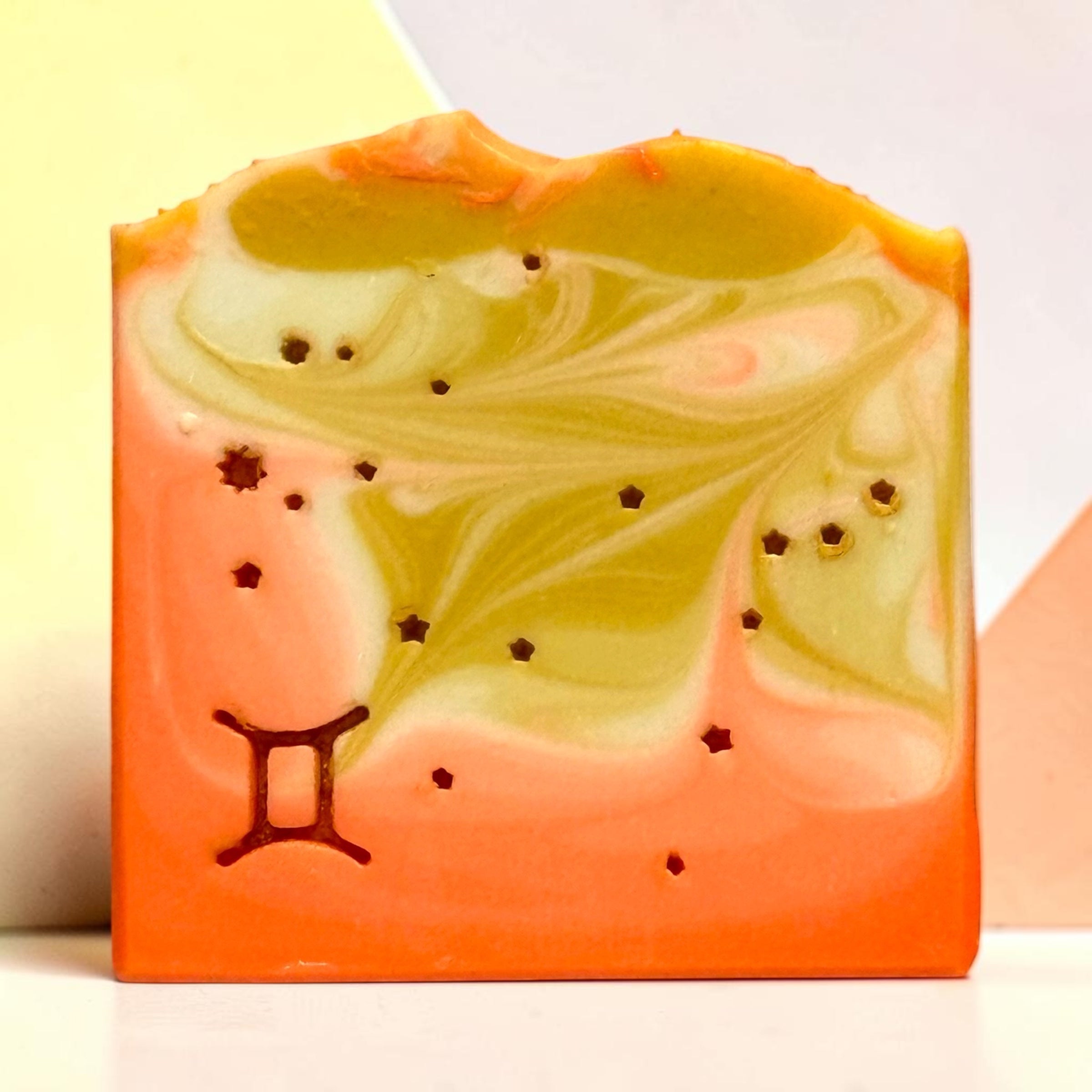Gemini Ascendant Artisan Soap (Sweet Orange Chili Pepper Fragrance)