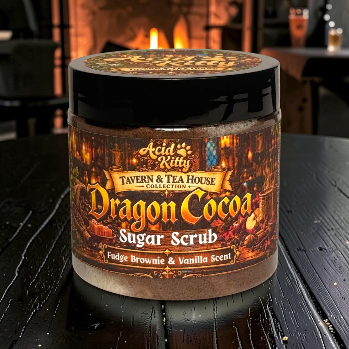 Dragon Cocoa Emulsified Sugar Scrub | Fudge Brownie & Vanilla Scent