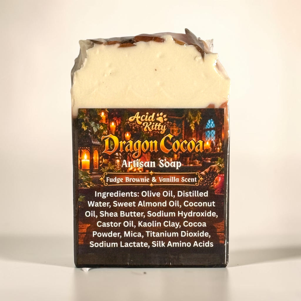 Dragon Cocoa Artisan Soap | Fudge Brownie & Vanilla Scent