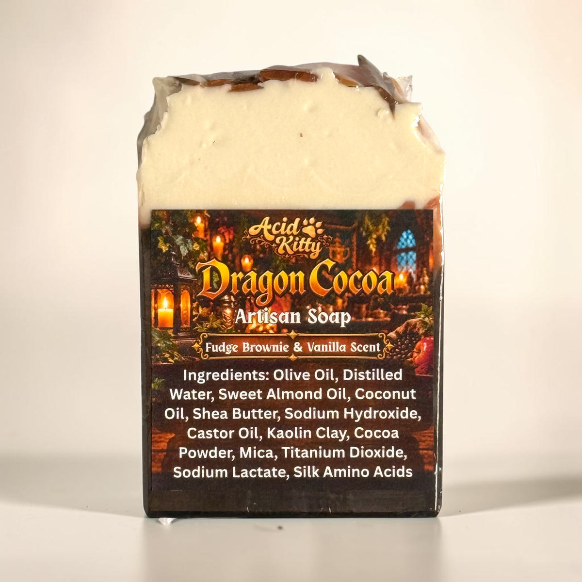 Dragon Cocoa Artisan Soap | Fudge Brownie & Vanilla Scent