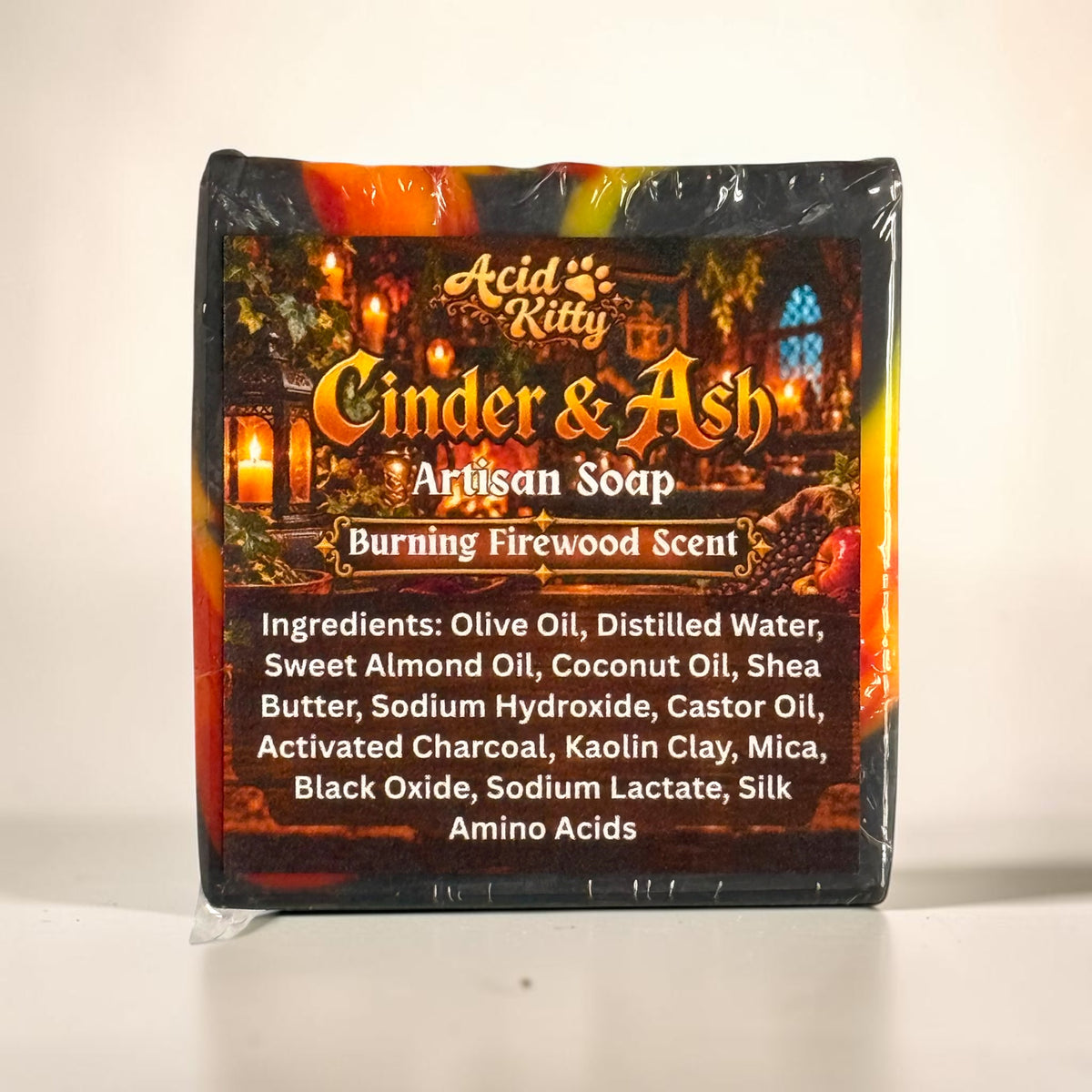 Cinder & Ash Artisan Soap | Burning Firewood Scent