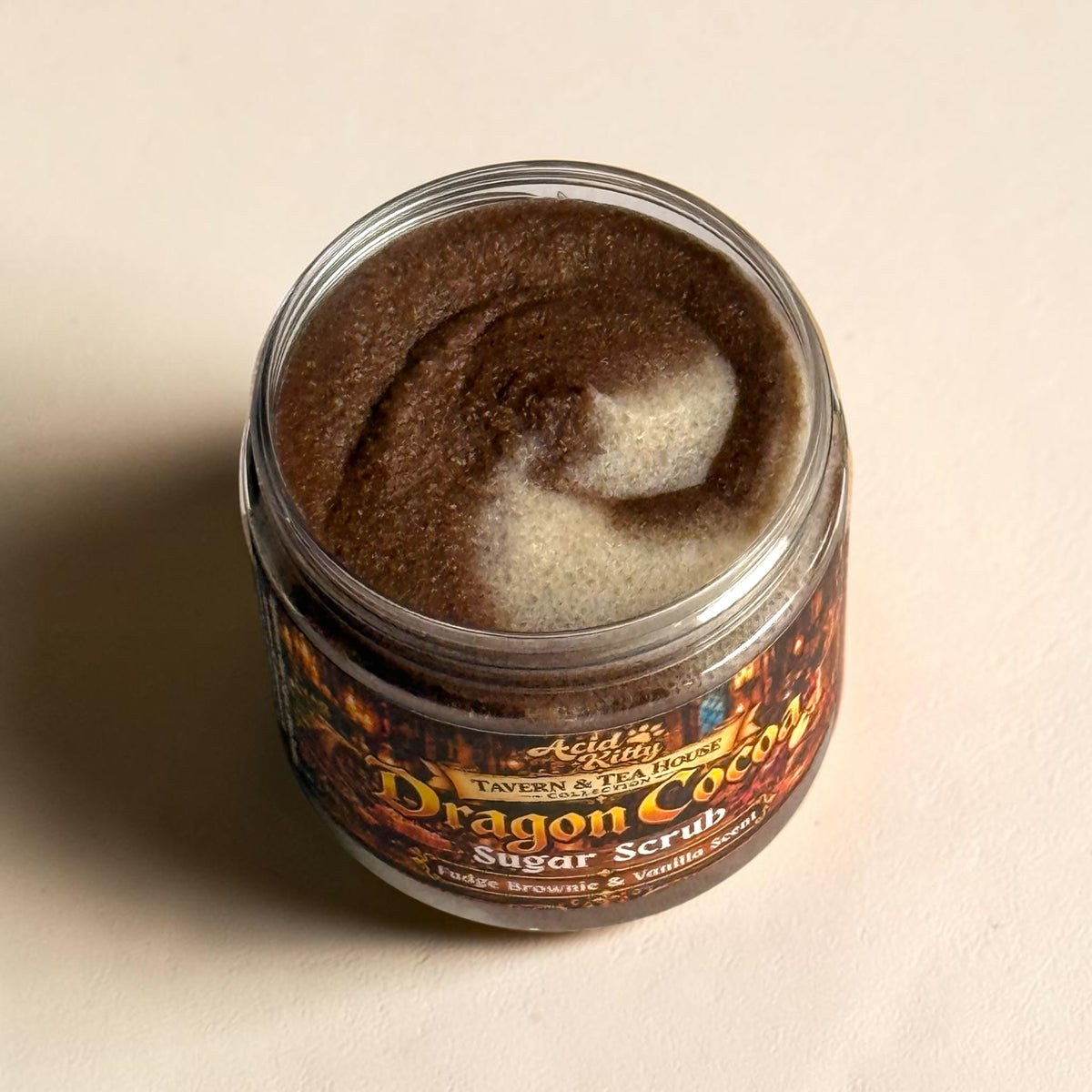 Dragon Cocoa Emulsified Sugar Scrub | Fudge Brownie & Vanilla Scent