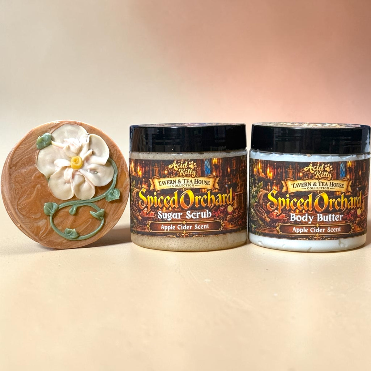 Spiced Orchard Bundle | Apple Cider Scented Soap, Body Butter & Sugar Scrub